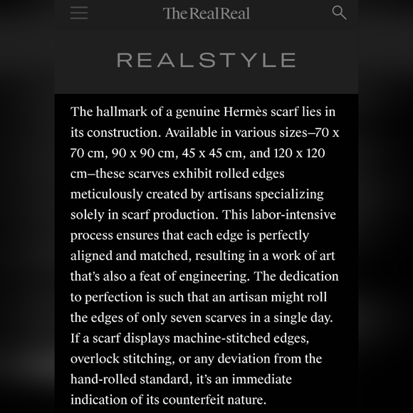 Authentic vs fake luxury scarves - Picture 6 of 7